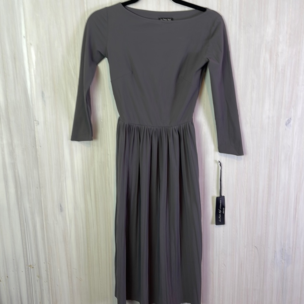 CHIARA BONI TRICIA PLEATED MIDI DRESS 40